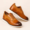 Panel Hybrid Oxford Sneakers with Cushioned Sole - Photo 9