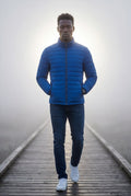 Blue Quilted Stand Collar Lightweight Puffer Jacket - Lightweight jackets - Photo 15