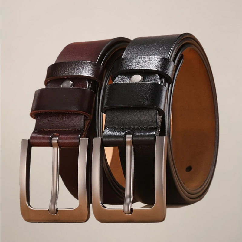 Rectangular Buckle Formal Belt with Clean Stitched Edges - Formal belts - Photo 2