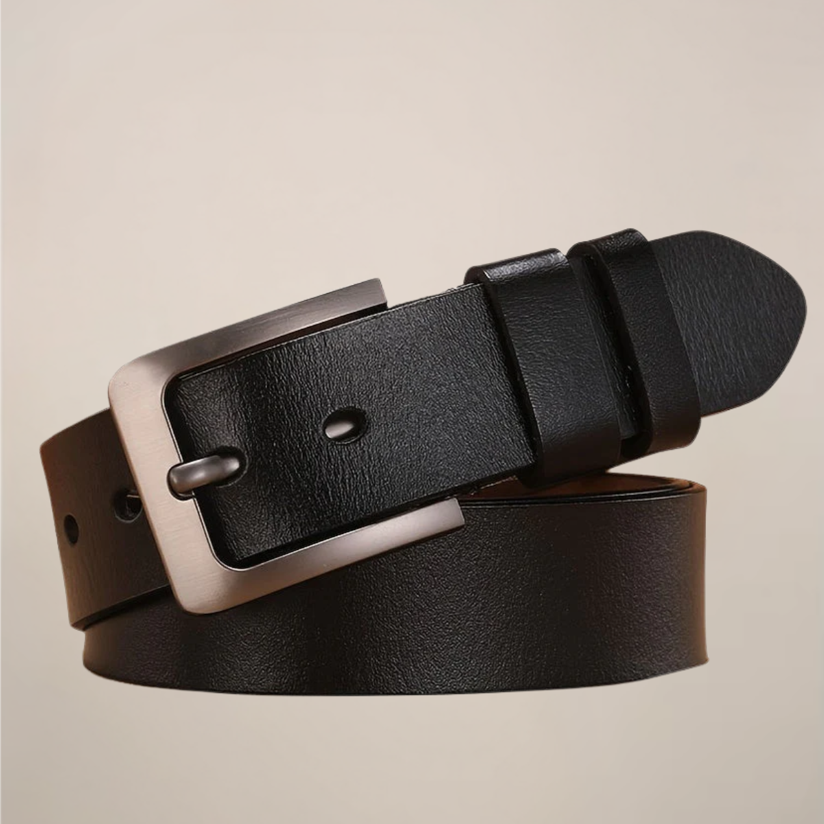 Rectangular Buckle Formal Belt with Clean Stitched Edges - Formal belts - Photo 4