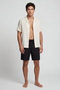 Black Relaxed Drawstring Above-knee Casual Shorts - Photo 8