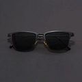 Semi-rimless Square Metal Frame Sunglasses - Photo 4