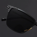 Semi-rimless Square Metal Frame Sunglasses - Photo 5