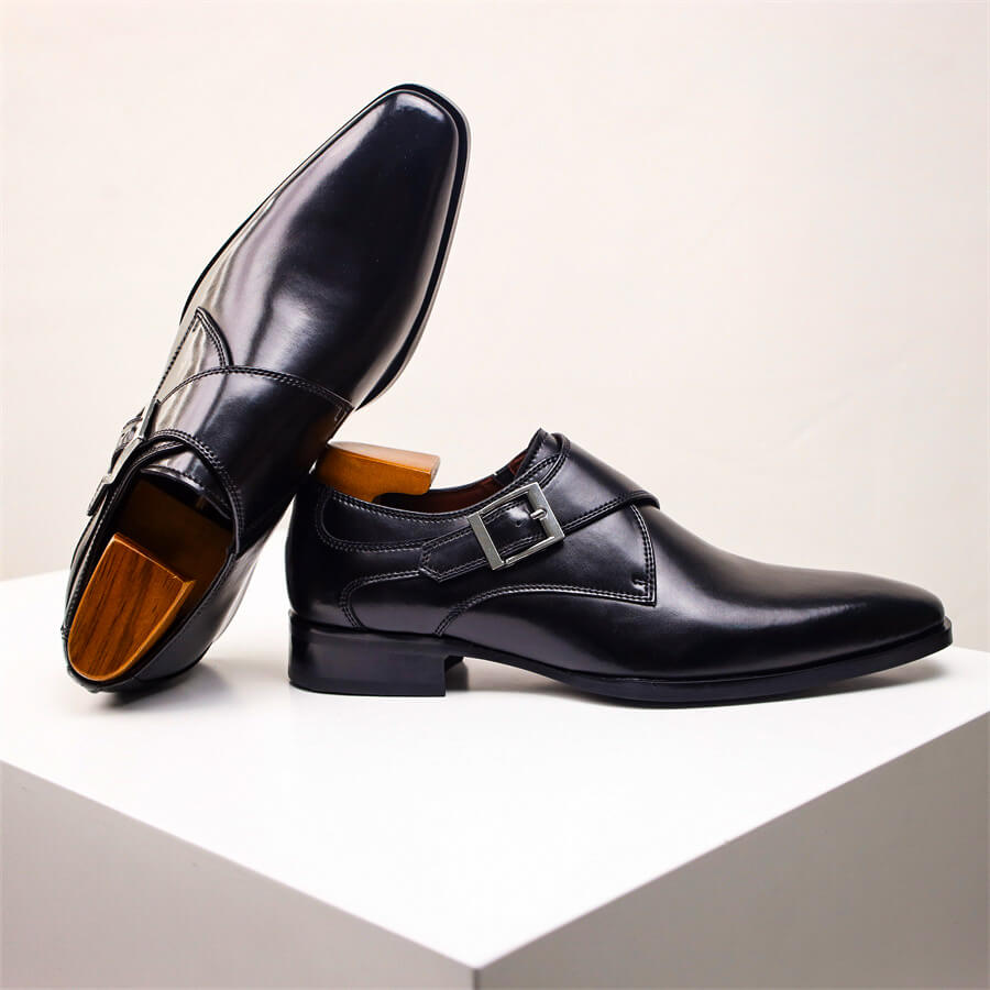 Single Monk Strap Almond Toe Dress Shoes - Monk strap dress shoes - Photo 7