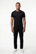 Black Slim Fit Crew Neck Short Sleeve Tee - Short sleeve t-shirts - Photo 3