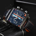 Black Square Dial Chronograph Watch with Racing Stripe Detail - Vintage watches - Photo 5