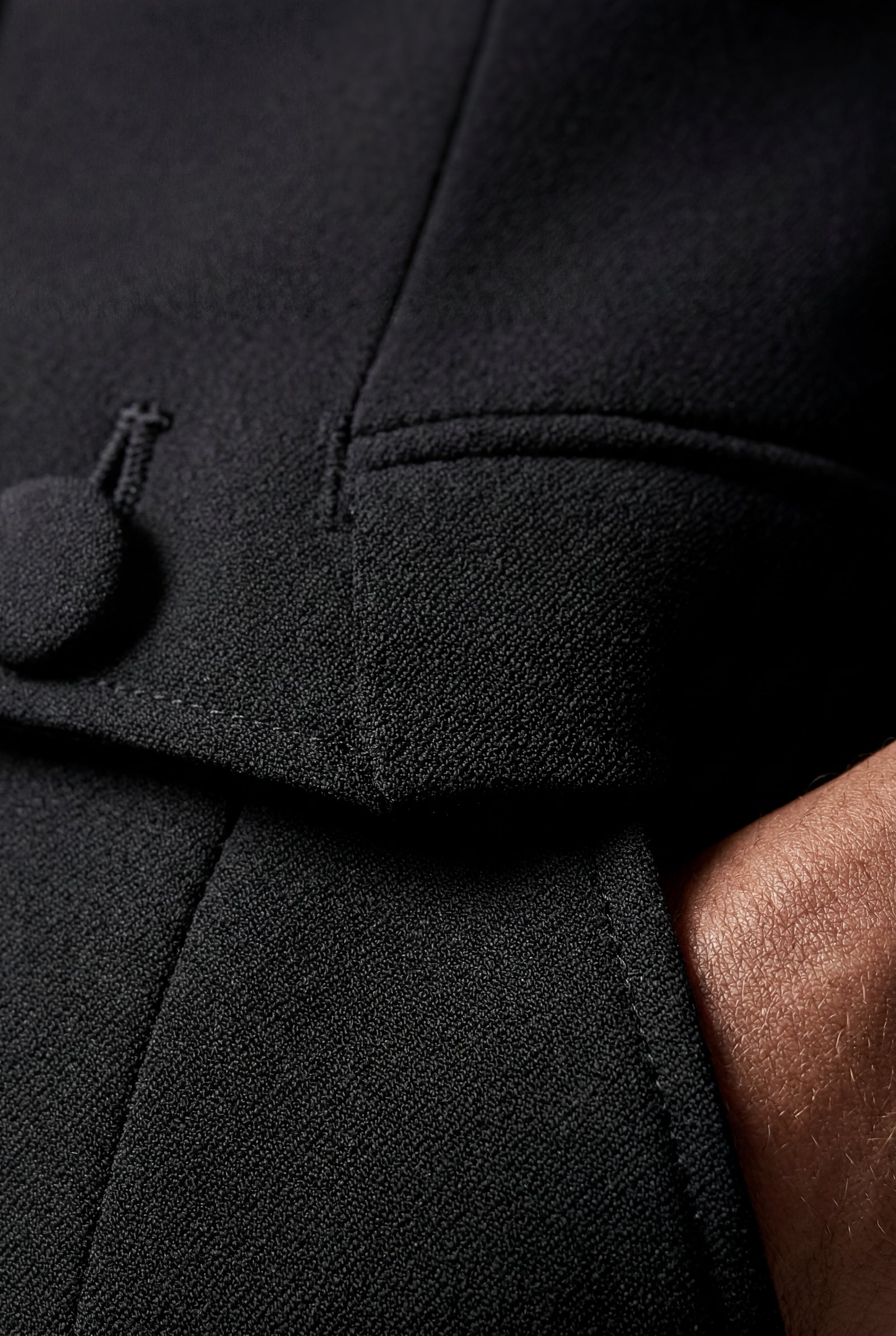 Black Strapless Sweetheart Neckline Tailored Evening Pantsuit - Photo 3