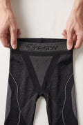Stretch Knit Base Layer Set in Black — studio detail
