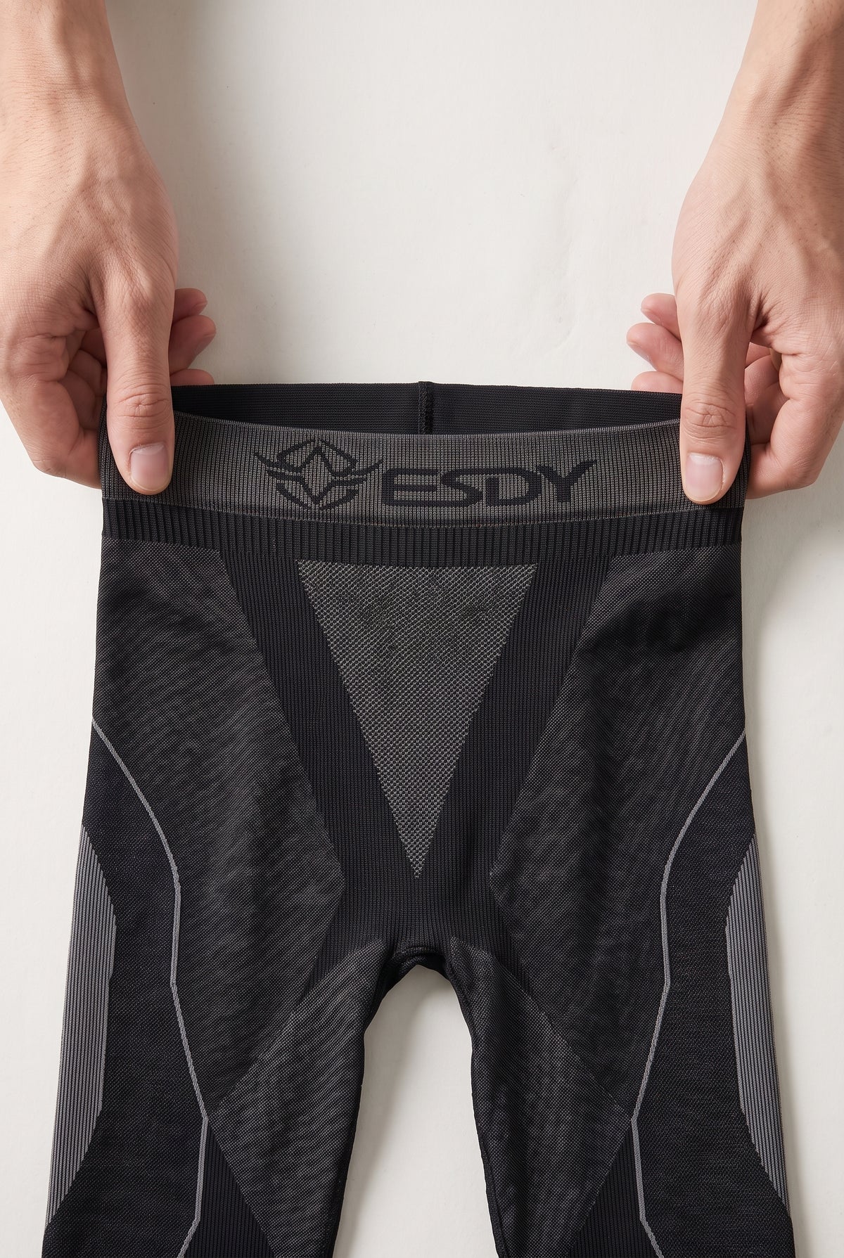 Stretch Knit Base Layer Set in Black — studio detail