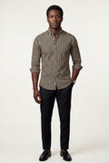 Black Tailored Vertical Stripe Button-down Dress Shirt - Dress Shirts - Photo 8