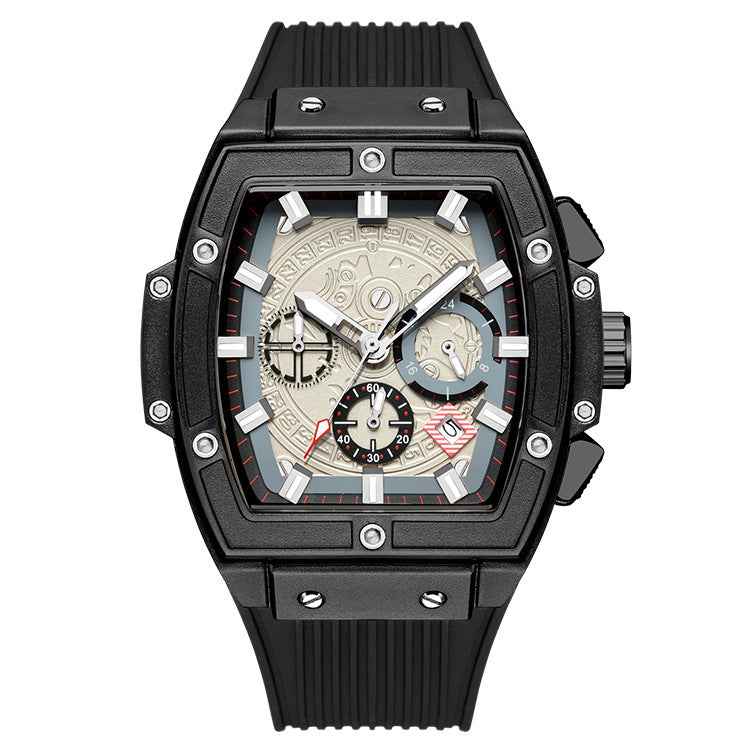 Textured Dial Rectangular Chronograph Dress Watch - Chronograph dress watches - Photo 2