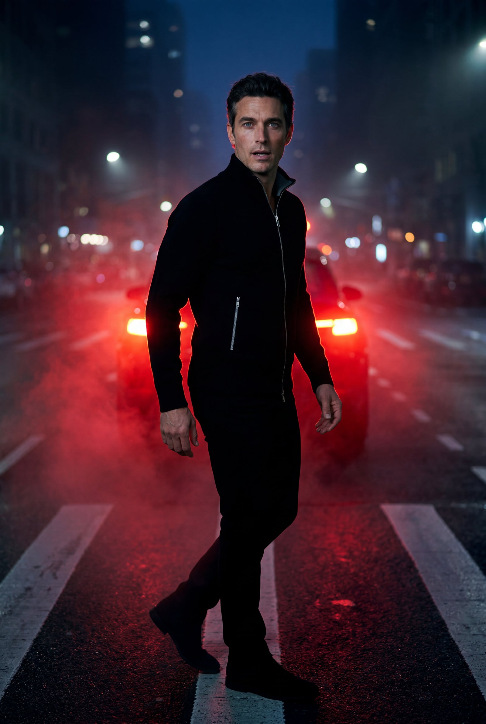 Black Textured Zip-up Sweater Jacket with Stand Collar - Zip up vest - Photo 5