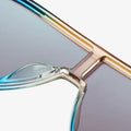 Thick Frame Matte Aviator Sunglasses - Photo 6