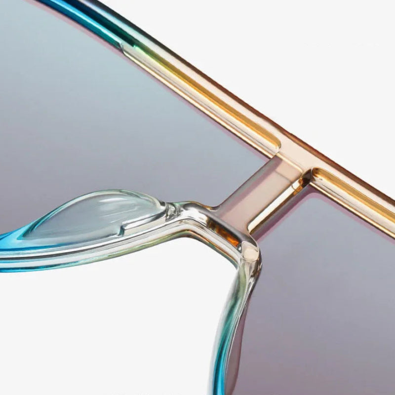 Thick Frame Matte Aviator Sunglasses - Photo 6