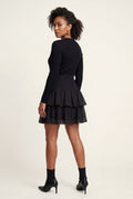 Black Tiered Ruffle Smocked Waist Mini Skirt - Ruffled skirt - Photo 4
