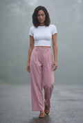 Pink Wide Leg Office Trousers - Wide leg trousers - Photo 10