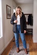 Women's Hooded Jacket Outdoor in Black — home ugc