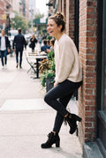 Women's Lace-Up Boots Buckle Detail in Black — secondary lifestyle