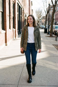 Women's Long Boots Modern in Black — lifestyle citysidewalk