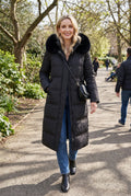 Women's Long Parka Relaxed Fit in Black — ugc shot