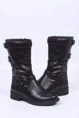 Women's Mid-Calf Boots Versatile Fit in Black — boots product shot