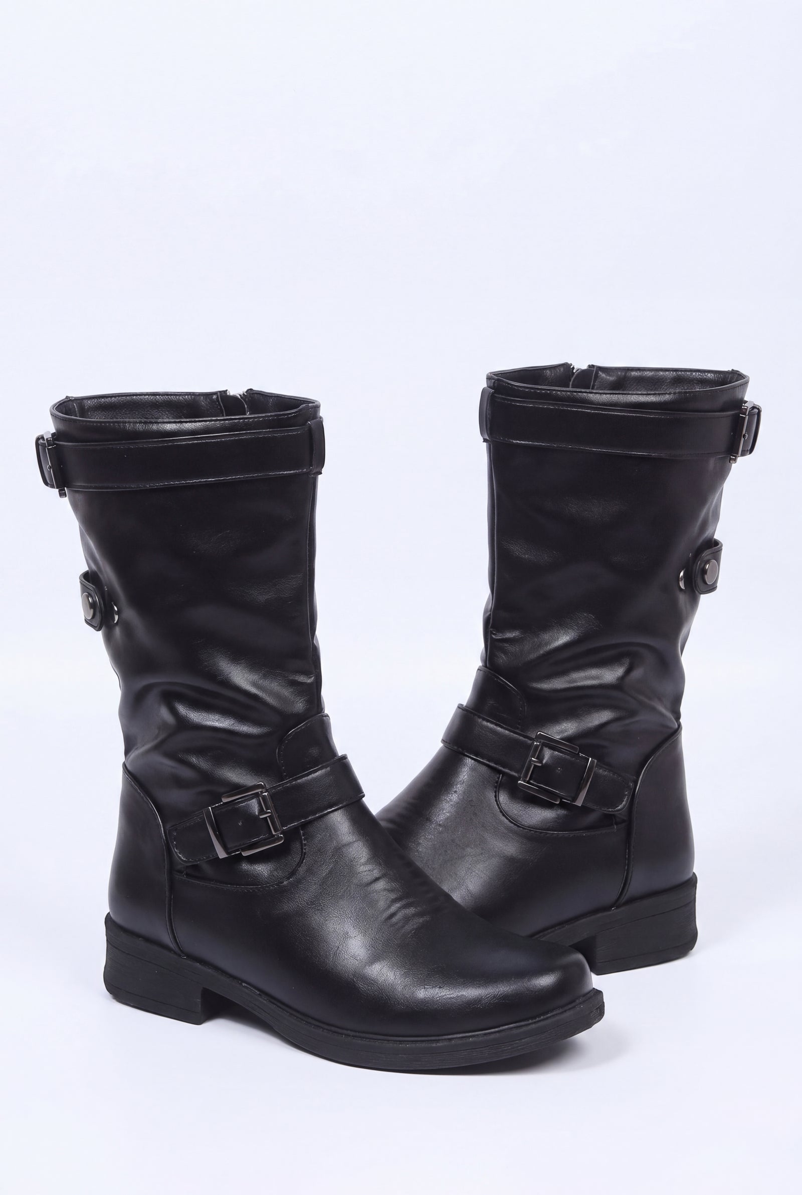 Women's Mid-Calf Boots Versatile Fit in Black — boots product shot