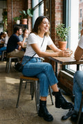 Women's Platform Boots Buckle Detail in Black — lifestyle cafe