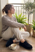 Women's Slippers Teddy Plush in Black — lifestyle ugc