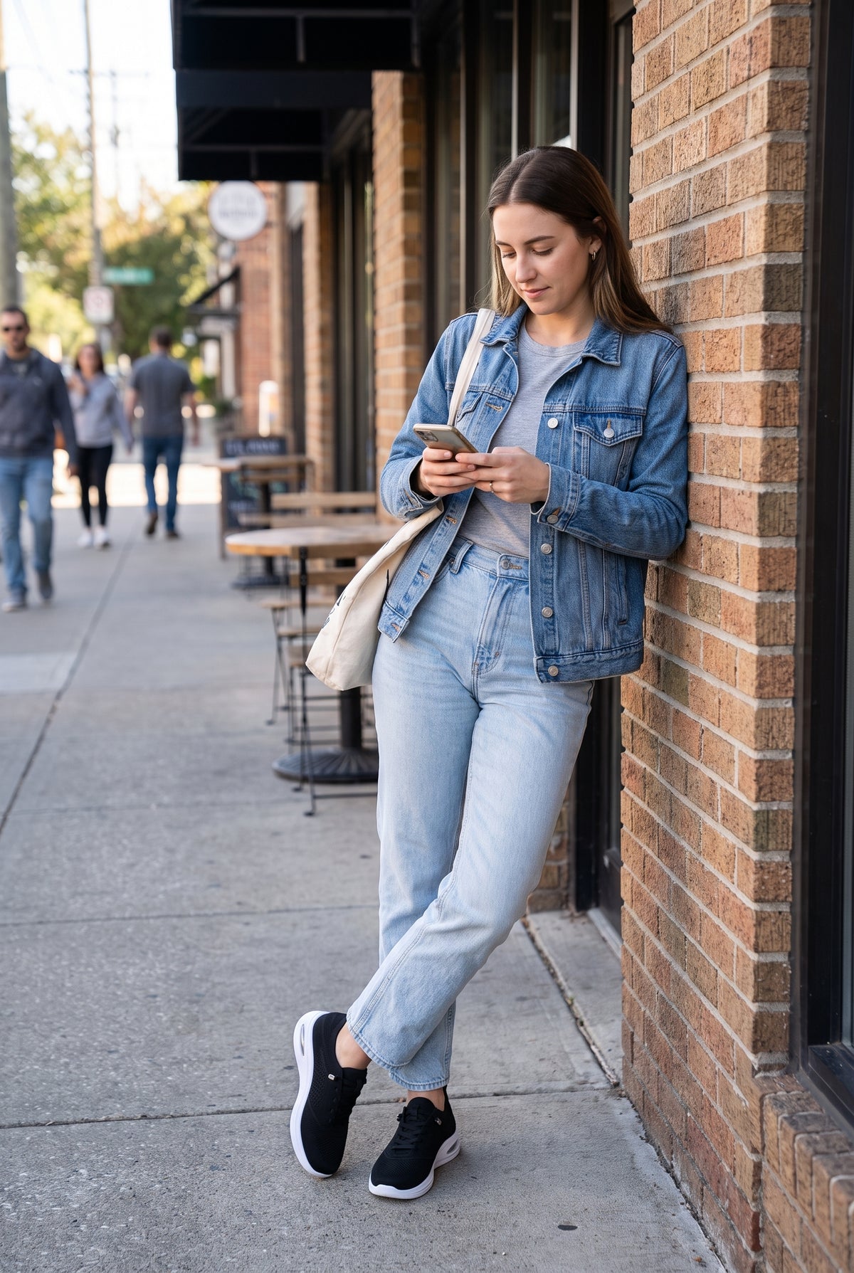 Women's Sneakers Comfort Fit in Black — lifestyle shot