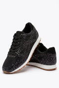 Women's Sneakers Glitter Low-Top in Black — product shot