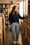 Women's Sweater Oversized Turtleneck in Black — ugc candid