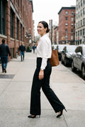 Women's Trousers High Waist in Black — city walk