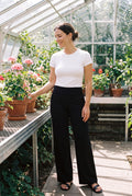 Women's Trousers High Waist Wide Leg in Black — lifestyle secondary