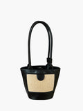 Black Women's Black Structured Mini Tote Bag with Pocket - Tote bags - Photo 4