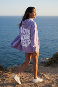 Purple Women's Bold Back Print Loose Fit Hoodie - Photo 9