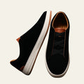 Women's Elastic Band Slip-On Sneakers with Contrast Sole - Photo 4