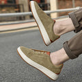 Women's Elastic Band Slip-On Sneakers with Contrast Sole - Photo 7