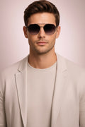 Blue Gradient Geometric Hexagonal Frame Sunglasses - Photo 7
