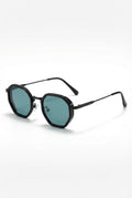 Blue Gradient Geometric Hexagonal Frame Sunglasses - Photo 8