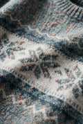 Blue Fair Isle Snowflake Relaxed Holiday Sweater - Photo 7