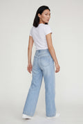 Blue Light Blue High-rise Wide Leg Jeans - Photo 2