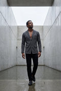 Dark Gray Lightweight Unstructured Slim Fit Casual Blazer - Photo 26
