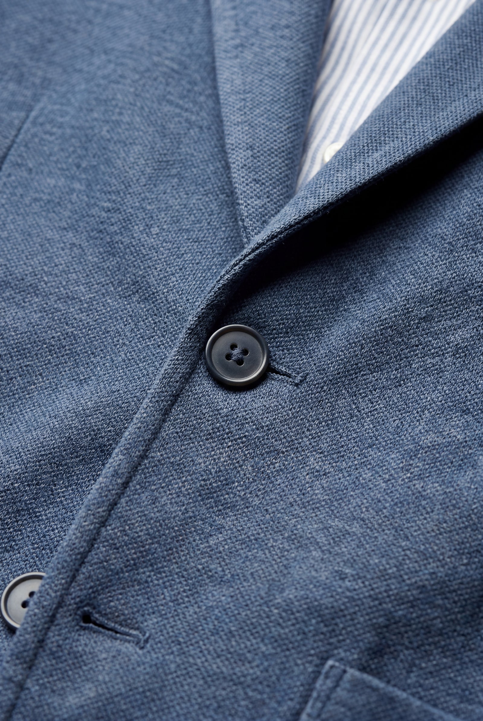 Blue Lightweight Unstructured Slim Fit Casual Blazer - Photo 8