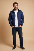 Men's Bomber Jacket Classic Fit in Blue — studio front