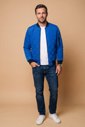 Men's Jacket Diamond Pattern in Blue — studio full