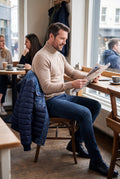 Men's Jacket Quilted Slim Fit in Blue — lifestyle cafe