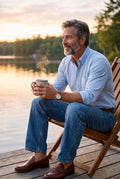 Men's Jeans Relaxed Fit in Blue — lifestyle shot