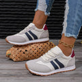 Retro Color-block Lace-up Walking Sneakers - Walking shoes - Photo 3