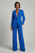 Blue Single-breasted Tailored Blazer and Trouser Set - Trousers - Photo 3