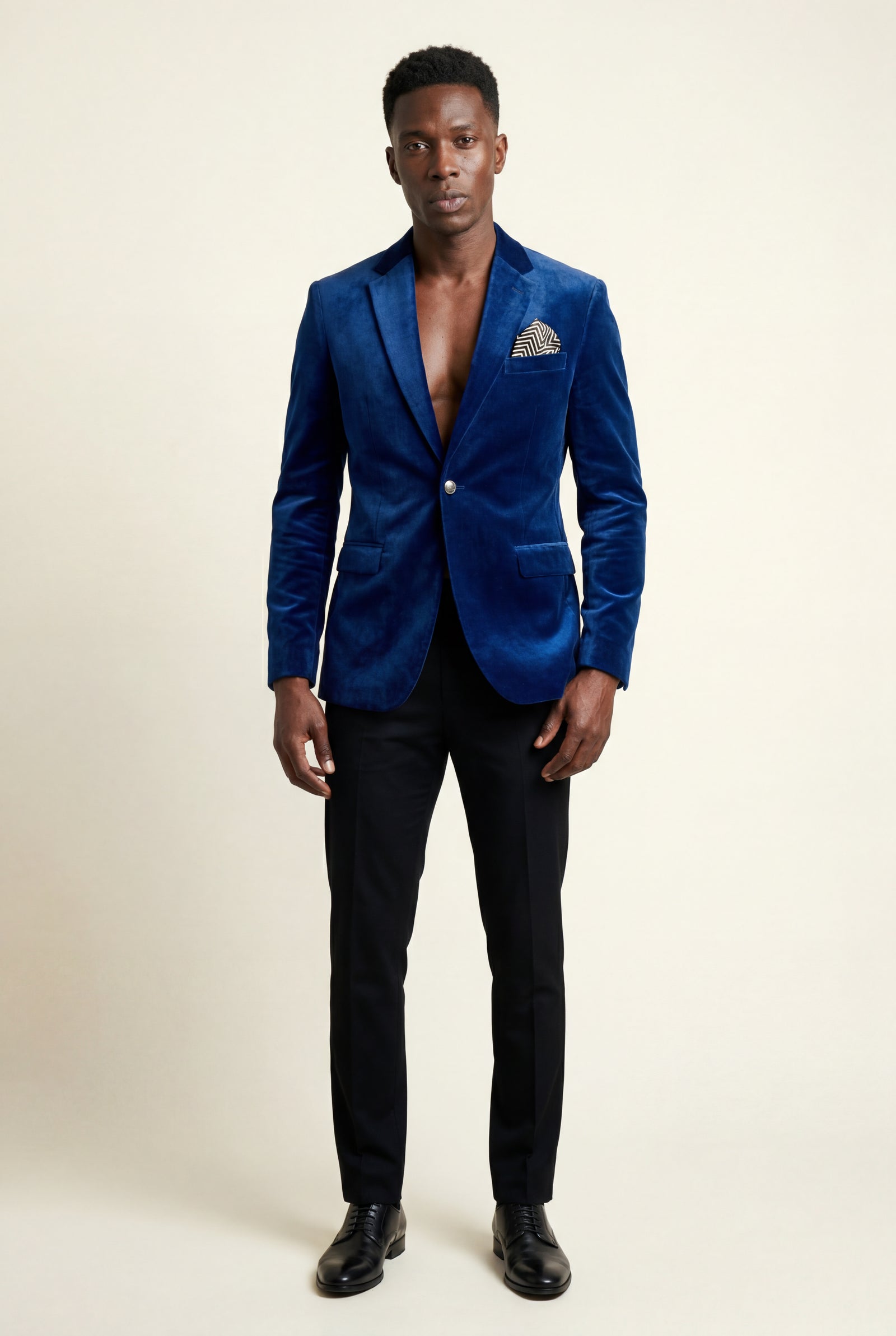 Blue Single Button Slim Fit Tailored Blazer - Tailored blazers - Photo 11